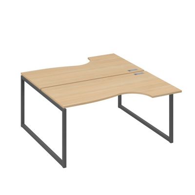 А4 А4 185 НД (Натуральный дуб/Антрацит) Рабочая станция опоры QUATTRO столы 2х160 Классика