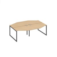 А4 А4 186-2 НД (Натуральный дуб/Антрацит) Рабочая станция каркас QUATTRO столы 4х120 Техно