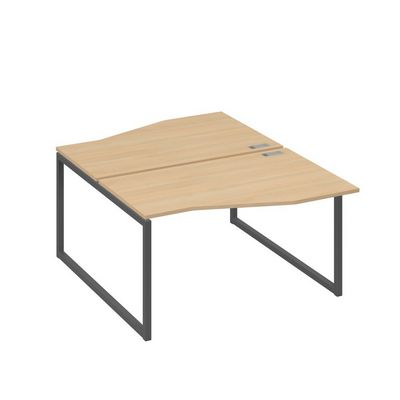 А4 А4 190 НД (Натуральный дуб/Антрацит) Рабочая станция каркас QUATTRO столы 2х140 Техно