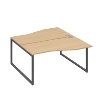 А4 А4 191 НД (Натуральный дуб/Антрацит) Рабочая станция каркас QUATTRO столы 2х160 Техно