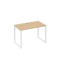 А4 Б4 013 НД (Натуральный дуб/Белый) Стол письменный на металлокаркасе QUATTRO