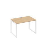 А4 Б4 023 НД (Натуральный дуб/Белый) Стол письменный на металлокаркасе QUATTRO