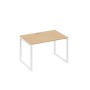А4 Б4 023 НД (Натуральный дуб/Белый) Стол письменный на металлокаркасе QUATTRO