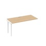 А4 Б4 025-1 НД (Натуральный дуб/Белый) Секция стола 160 рабочей станции на каркасе QUATTRO