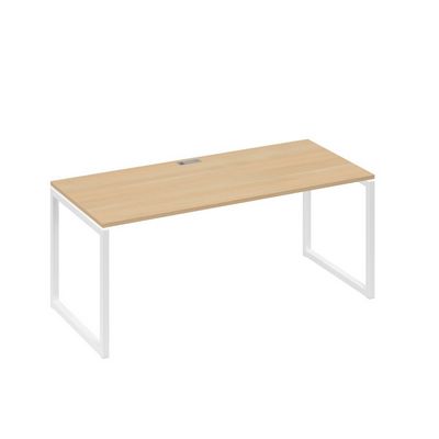 А4 Б4 026 НД (Натуральный дуб/Белый) Стол письменный на металлокаркасе QUATTRO