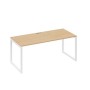 А4 Б4 026 НД (Натуральный дуб/Белый) Стол письменный на металлокаркасе QUATTRO