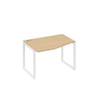 А4 Б4 061 НД (Натуральный дуб/Белый) Стол эргономичный левый "Техно" на металлокаркасе QUATTRO