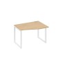 А4 Б4 062 НД (Натуральный дуб/Белый) Стол эргономичный правый "Техно" на металлокаркасе QUATTRO