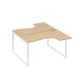 А4 Б4 181 НД (Натуральный дуб/Белый) Рабочая станция опоры QUATTRO столы 2х140 Классика