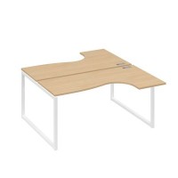 А4 Б4 182 НД (Натуральный дуб/Белый) Рабочая станция опоры QUATTRO столы 2х160 Классика