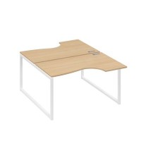 А4 Б4 184 НД (Натуральный дуб/Белый) Рабочая станция опоры QUATTRO столы 2х140 Классика