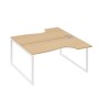 А4 Б4 185 НД (Натуральный дуб/Белый) Рабочая станция опоры QUATTRO столы 2х160 Классика