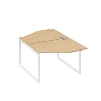 А4 Б4 186 НД (Натуральный дуб/Белый) Рабочая станция опоры QUATTRO со столами Техно 2х120