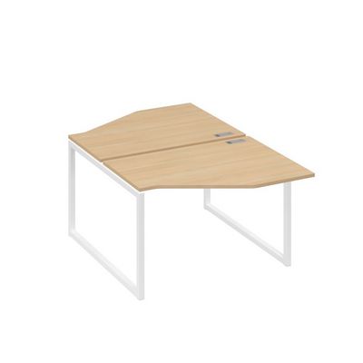 А4 Б4 186 НД (Натуральный дуб/Белый) Рабочая станция опоры QUATTRO со столами Техно 2х120