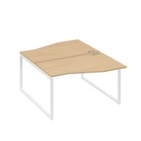 А4 Б4 190 НД (Натуральный дуб/Белый) Рабочая станция каркас QUATTRO столы 2х140 Техно
