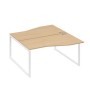 А4 Б4 191 НД (Натуральный дуб/Белый) Рабочая станция каркас QUATTRO столы 2х160 Техно