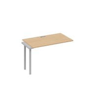 А4 С4 013-1 НД (Натуральный дуб/Серый) Секция стола 120 рабочей станции на каркасе QUATTRO