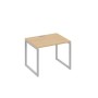 А4 С4 022 НД (Натуральный дуб/Серый) Стол письменный на металлокаркасе QUATTRO