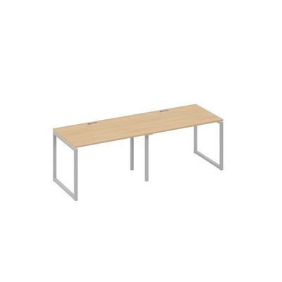 А4 С4 023-2 НД (Натуральный дуб/Серый) Рабочая станция 2х120 опоры QUATTRO