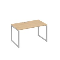 А4 С4 024 НД (Натуральный дуб/Серый) Стол письменный на металлокаркасе QUATTRO