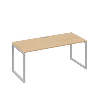 А4 С4 026 НД (Натуральный дуб/Серый) Стол письменный на металлокаркасе QUATTRO