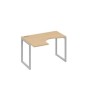 А4 С4 031 НД (Натуральный дуб/Серый) Стол эргономичный левый "Классика" на металлокаркасе QUATTRO