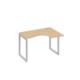 А4 С4 032 НД (Натуральный дуб/Серый) Стол эргономичный правый "Классика" на металлокаркасе QUATTRO