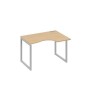 А4 С4 042 НД (Натуральный дуб/Серый) Стол эргономичный правый "Классика" на металлокаркасе QUATTRO