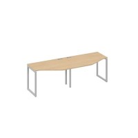 А4 С4 051-2 НД (Натуральный дуб/Серый) Рабочая станция опоры QUATTRO столы Техно 2х120