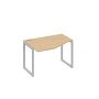 А4 С4 051 НД (Натуральный дуб/Серый) Стол эргономичный левый "Техно" на металлокаркасе QUATTRO