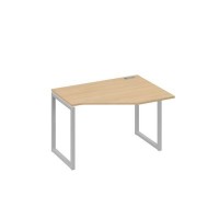 А4 С4 052 НД (Натуральный дуб/Серый) Стол эргономичный правый "Техно" на металлокаркасе QUATTRO