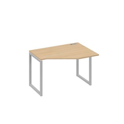 А4 С4 052 НД (Натуральный дуб/Серый) Стол эргономичный правый "Техно" на металлокаркасе QUATTRO