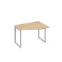А4 С4 052 НД (Натуральный дуб/Серый) Стол эргономичный правый "Техно" на металлокаркасе QUATTRO