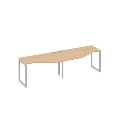 А4 С4 053-2 НД (Натуральный дуб/Серый) Рабочая станция опоры QUATTRO столы Техно 2х140
