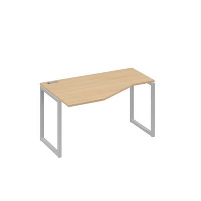 А4 С4 053 НД (Натуральный дуб/Серый) Стол эргономичный левый "Техно" на металлокаркасе QUATTRO