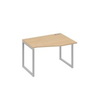А4 С4 062 НД (Натуральный дуб/Серый) Стол эргономичный правый "Техно" на металлокаркасе QUATTRO