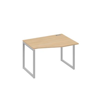 А4 С4 062 НД (Натуральный дуб/Серый) Стол эргономичный правый "Техно" на металлокаркасе QUATTRO