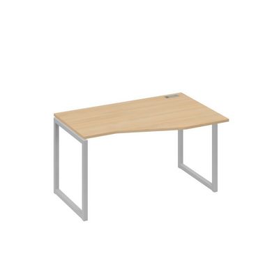 А4 С4 064 НД (Натуральный дуб/Серый) Стол эргономичный правый "Техно" на металлокаркасе QUATTRO