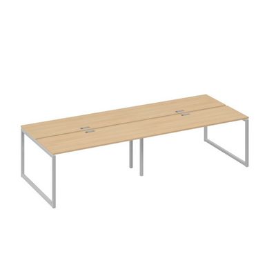 А4 С4 172-2 НД (Натуральный дуб/Серый) Станция 4х160 рабочая с металлокаркасом QUATTRO