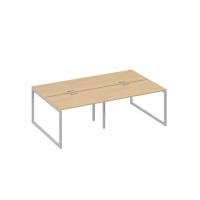 А4 С4 173-2 НД (Натуральный дуб/Серый) Рабочая станция на металлокаркасе QUATTRO 4х120