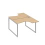 А4 С4 180 НД (Натуральный дуб/Серый) Рабочая станция опоры QUATTRO столы 2х120 Классика