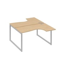 А4 С4 181 НД (Натуральный дуб/Серый) Рабочая станция опоры QUATTRO столы 2х140 Классика