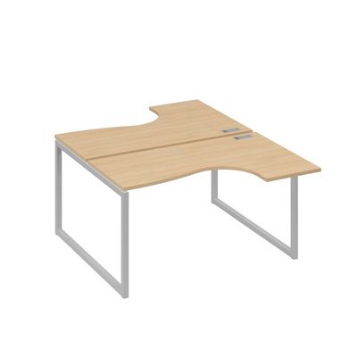 А4 С4 181 НД (Натуральный дуб/Серый) Рабочая станция опоры QUATTRO столы 2х140 Классика