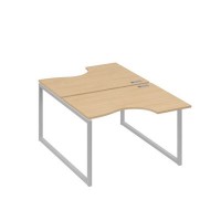 А4 С4 183 НД (Натуральный дуб/Серый) Рабочая станция опоры QUATTRO столы 2х120 Классика