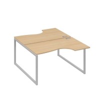 А4 С4 184 НД (Натуральный дуб/Серый) Рабочая станция опоры QUATTRO столы 2х140 Классика