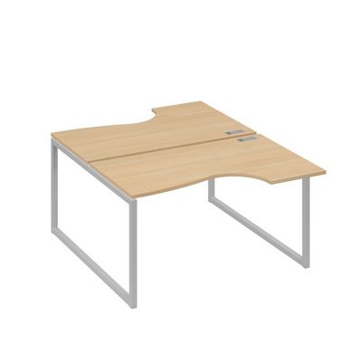 А4 С4 184 НД (Натуральный дуб/Серый) Рабочая станция опоры QUATTRO столы 2х140 Классика