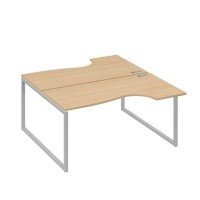 А4 С4 185 НД (Натуральный дуб/Серый) Рабочая станция опоры QUATTRO столы 2х160 Классика