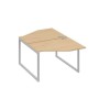А4 С4 186 НД (Натуральный дуб/Серый) Рабочая станция опоры QUATTRO со столами Техно 2х120