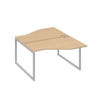 А4 С4 187 НД (Натуральный дуб/Серый) Рабочая станция опоры QUATTRO со столами Техно 2х140