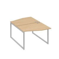 А4 С4 189 НД (Натуральный дуб/Серый) Рабочая станция каркас QUATTRO столы 2х120 Техно